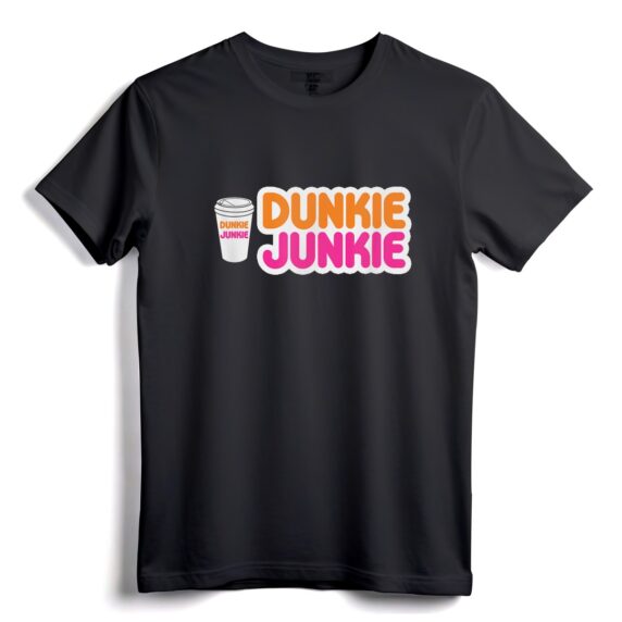 Lustiges T-Shirt mit Dunkie Junkie Coffee Love-Spruch  Einzigartige Geschenkidee für Kaffee- und Koffeinliebhaber  Perfektes Geschenk für Kaffeeliebhaber für Familie und Freunde
