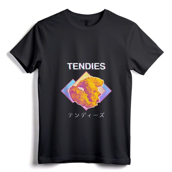 Vaporwave Tendies Chicken Tenders Japanisches Kanji Tank Top - Retro 1980er Harajuku Streetwear für traurige Jungen und traurige Mädchen